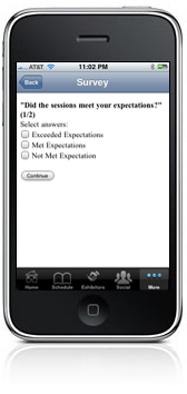 Mobile application for conferences