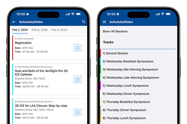 Healthcare Event Apps for Multilevel Session Organization