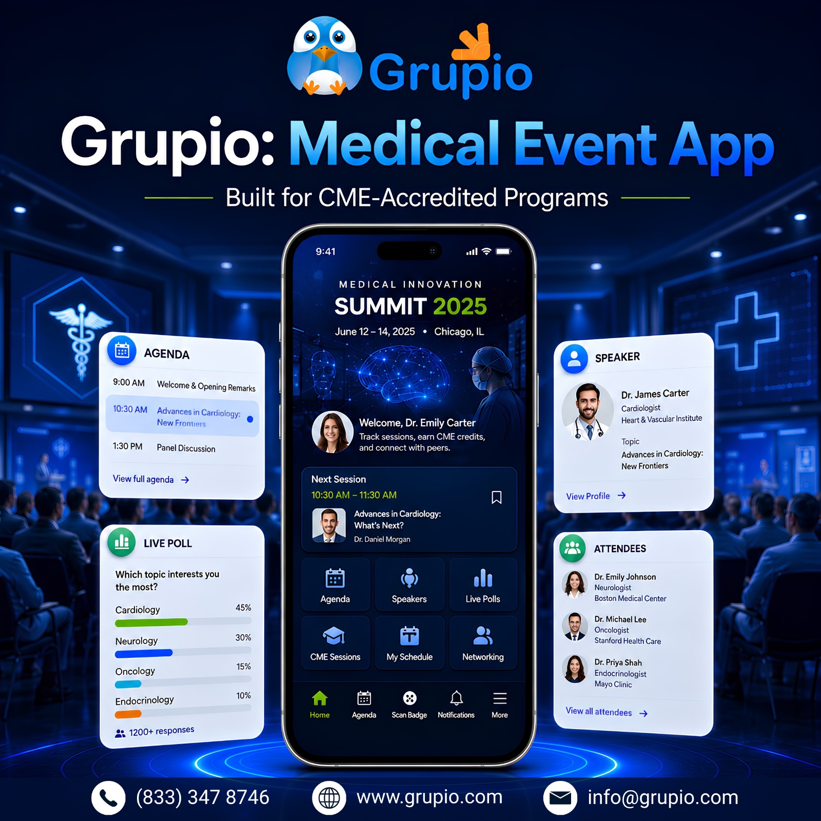 Grupio: Medical Event App Built for CME-Accredited Programs
