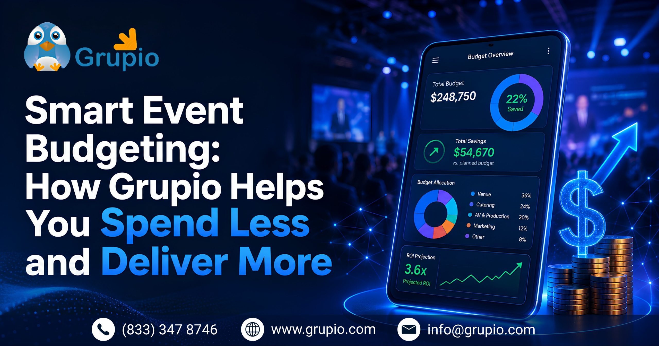 Smart Event Budgeting: How Grupio Helps You Spend Less and Deliver More